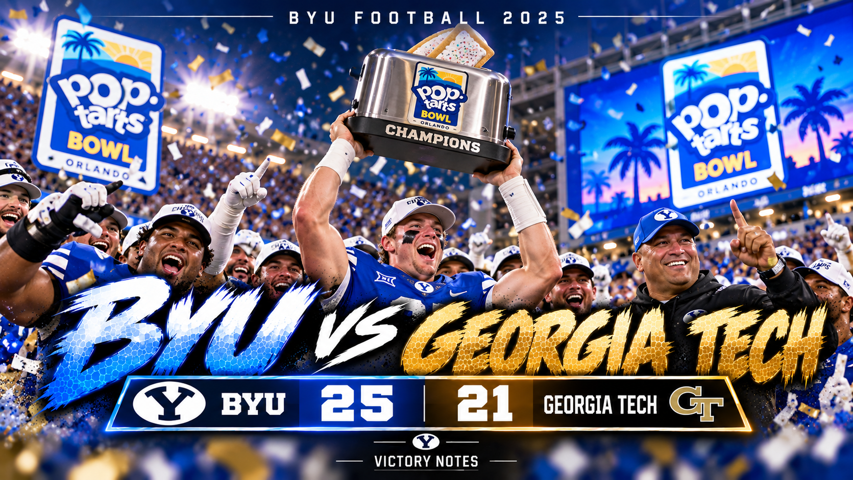2025 BYU Football: Game 14: Pop Tarts Bowl: vs Georgia Tech: Cougars Pop GT artwork