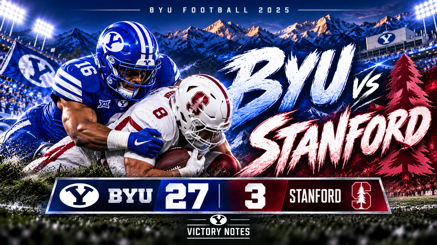 2025 BYU Football: Game 2: vs Stanford: Cougars Clip the Cardinal artwork