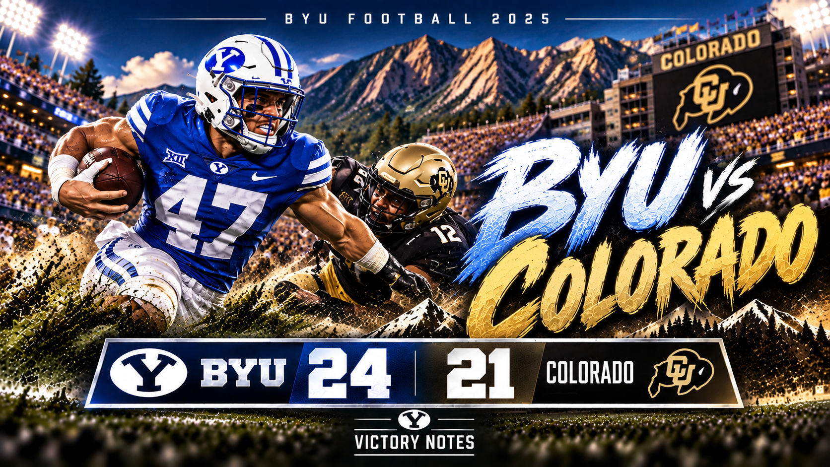 2025 BYU Football: Game 4: at Colorado: Cougars Comeback Crown artwork