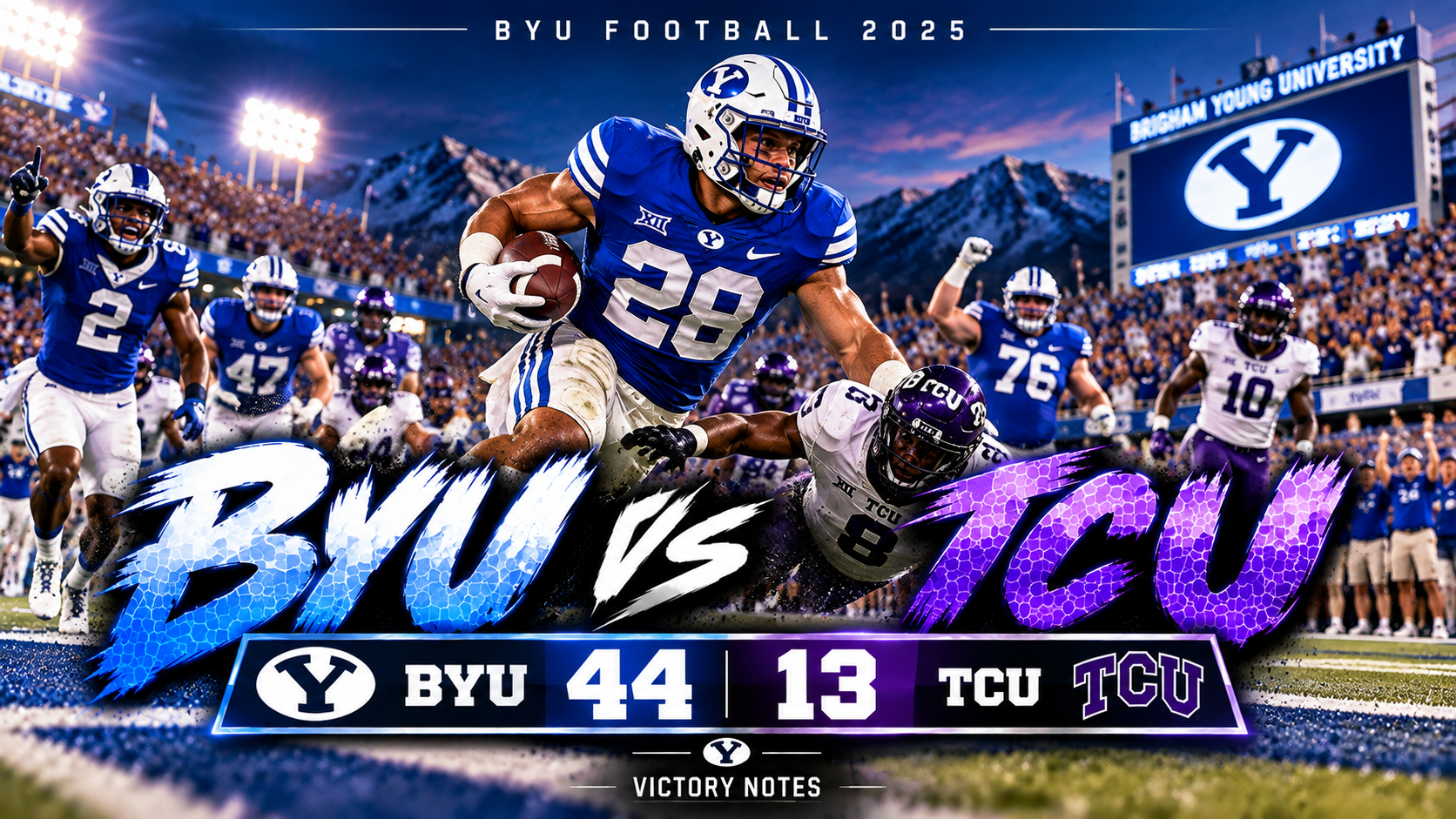 2025 BYU Football: Game 10: vs TCU: Cougars Crush The Frogs artwork