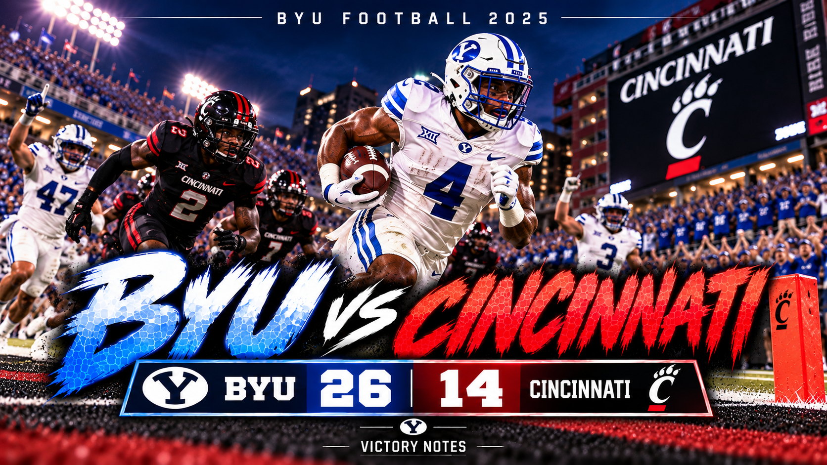 2025 BYU Football: Game 11: at Cincinnati: Cougars Tame The Bearcats artwork