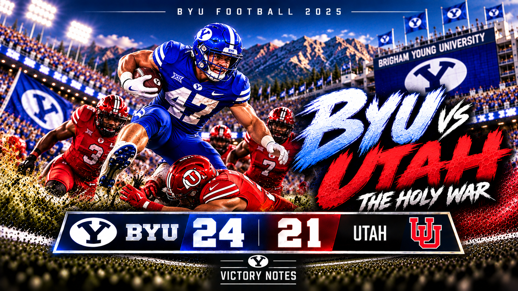 2025 BYU Football: Game 7: vs Utah: Holy War Triumph artwork