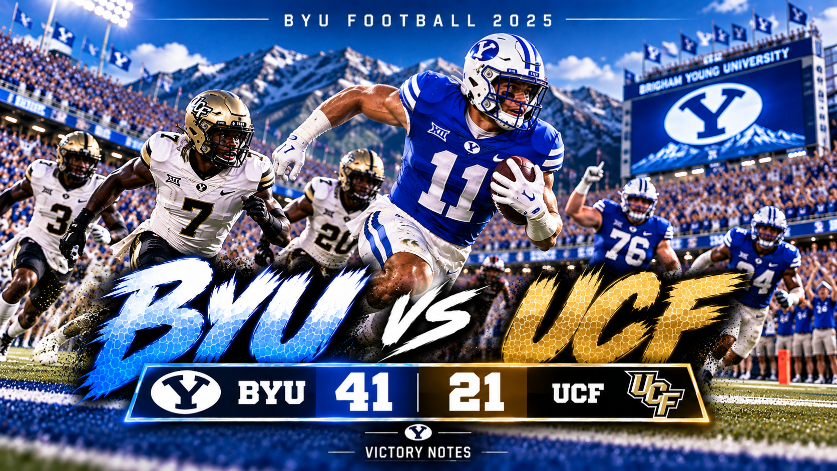 2025 BYU Football: Game 12: vs UCF: Senior Day Knight Slay artwork